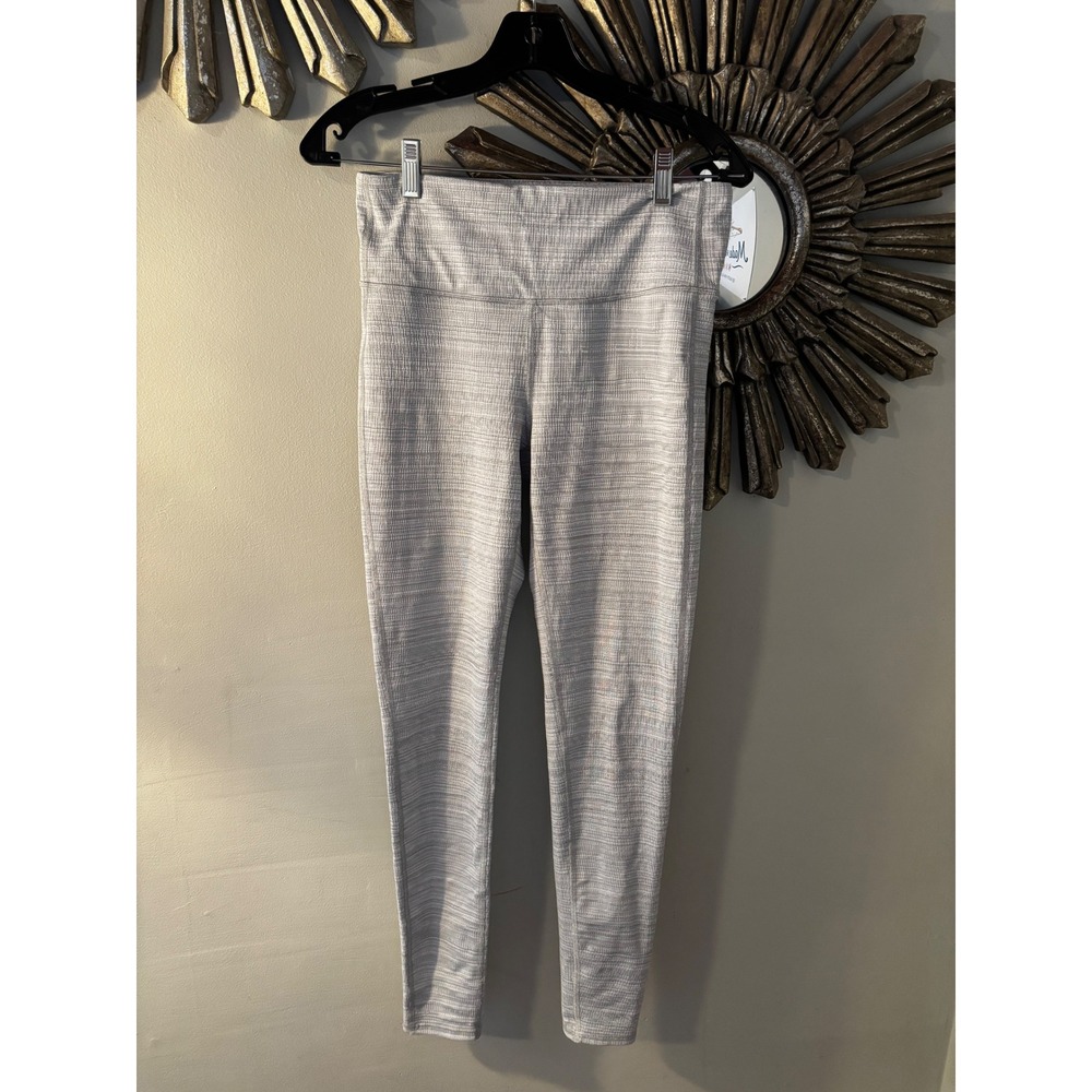 Athleta High Rise Textured Gray‎ Leggings Womens Size Medium Activewear